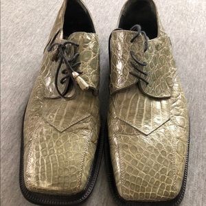Alligator green oxford David Eden  sz 10.5